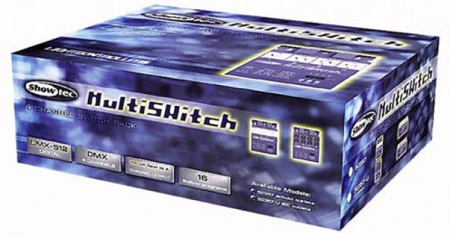 Multi Max Switch MultiSwitch - 4 kanals DMX switch 4x1000W Schuko