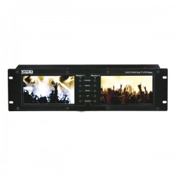 DLD-72 MKII Double 7" monitor til 19" rack m. HDMI