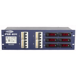 PSA-631 400V/63A 19" distribution Amp- & Voltmeter