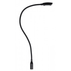  LED svanehalslampe med XLR - hvid