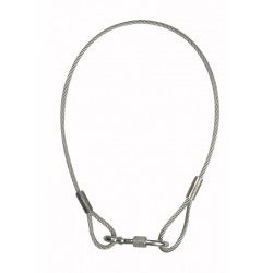 50 cm sikkerhedswire - 4 mm - m. safety ring