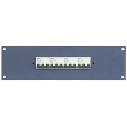 19" panel med 4 stk. 3-faset 32Ah automatsikringer