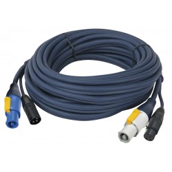 Lyd strøm/signal kabel med PowerCon og XLR 0,75 mtr.