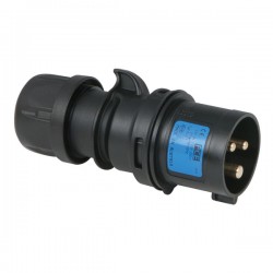 CEE 240V 16A 3 polet han stik kabel sort