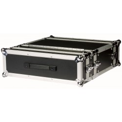 Flightcase 19" 3U - til double CD' er - sort