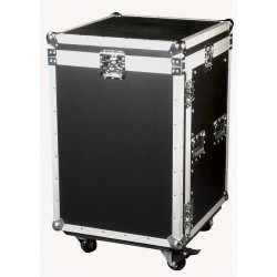 19" Flightcase 12U med hjul og topmontering