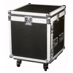 19" Flightcase 8U med hjul og topmontering