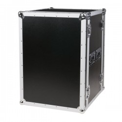 19" Flightcase-rack, 16U høj, 2 låg