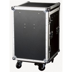 12U flightcase med 4 skuffer, hjul og sidebord