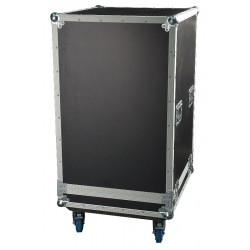 19" Flightcase 20U med hjul og "osteklokke" låg