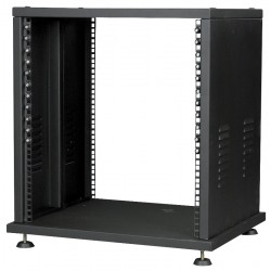 19" metal-rack i 12U med åben front og bagside