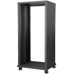 19" metal-rack i 24U med åben front og bagside