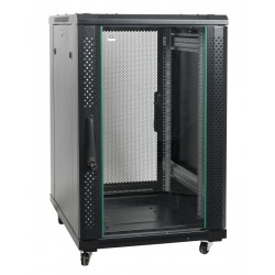 19" Server-rack med glasdør 18U