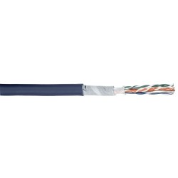 Ultraflexibelt CAT5e kabel blåt - rulle med 100m.