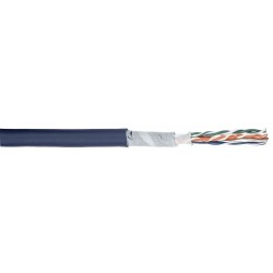 Ultraflexibelt CAT5e kabel blåt - rulle med 100m.