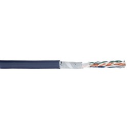 Ultraflexibelt CAT5 kabel blåt - rulle med 100mtr.