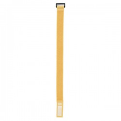 Kabelstrop m. velkro 36cm/2,5cm gule - 10 stk.