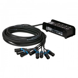 CobraX 8-vejs XLR Stagesnake 10 mtr.