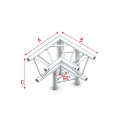 DT22 deco bro trekantet 3-vejs hjørne 90gr."ned"V1