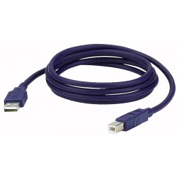 USB-A -> USB-B kabel 3 mtr.