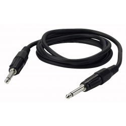 Jack -> jack mono kabel sort 10 mtr.