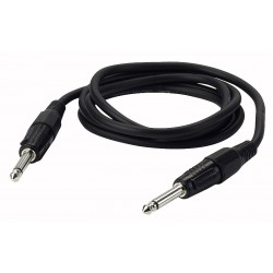 Jack -> jack mono kabel sort 3 mtr.