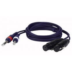 2 XLR hun -> 2 jack mono - 1,5 mtr.