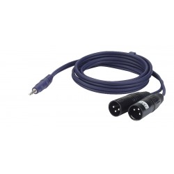 Stereo minijack ->2 XLR han - 1,5m