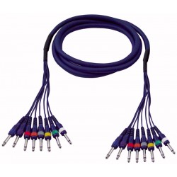 Multikabel - 8 stk. jack/jack mono - 3 mtr.