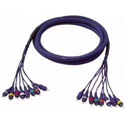 Multikabel - 8 stk. phono/phono - 6 mtr.
