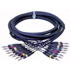 Multikabel - 8 stk. jack/jack stereo - 3 mtr.