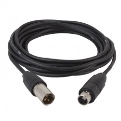 XLR 3pol DMX digitalkabel AES-EBU IP65 - 1,5 mtr.