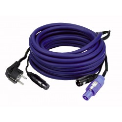 Lyd strøm/signal kabel med stik-powercon/XLR 15mtr