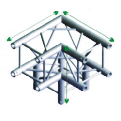 FQ30 bro firkant 30x30 cm - 90 grader hjørne + ned