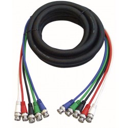 5 x BNC -> 5 x BNC kabel 1,5 mtr.