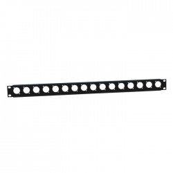 19" stikpanel 1U med 16 huller