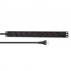 19" strømskinne 8 DK udtag