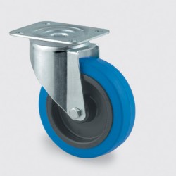 100 mm blå hjul