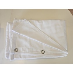 Molton scenetæppe H268cm x B450cm hvidt med øjer