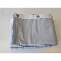 Molton scenetæppe H278cm x B650cm Lysegrå med øjer