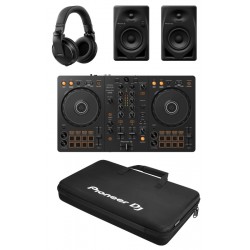 Pakke med Pioneer DJ DDJ-FLX4, HDJ-X5, DJC-B og DM-40D-BT