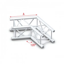 PQ30 bro firkant 30x30 cm - 120 grader hjørne