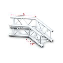 PQ30 bro firkant 30x30 cm - 135 grader hjørne