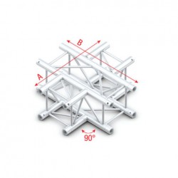 PQ30 bro firkant 30x30 cm - 4 vejs kryds