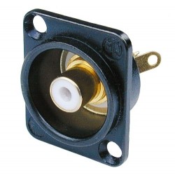 Neutrik NF2D-9 phono chassisstik str. "D" hvid