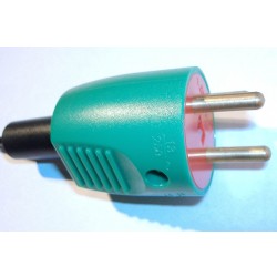 Dansk 230V hanstik med jord til kabel - slagfast