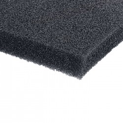 Højttaler frontskum sort, 1 mtr x 2 mtr - 5mm tyk