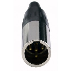 Mini XLR 4 polet kabelstik han