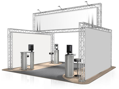 messestand udstilling stand truss bro rig fleksibelt 