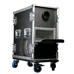 Hazebase touring kraftig roegmaskine hjul flightcase blaeser